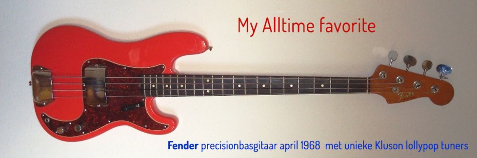 Fender precisionbasgtaar april 1968 met unieke Kluson lollypop tuners