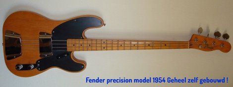 Fender precision model 1954 Geheel zelf gebouwd!